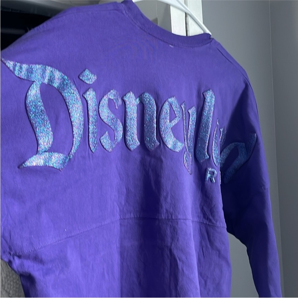 NWOT Disneyland Spirit Jersey Potion Purple Glitter Oversized Pullover Shirt - Picture 8 of 9